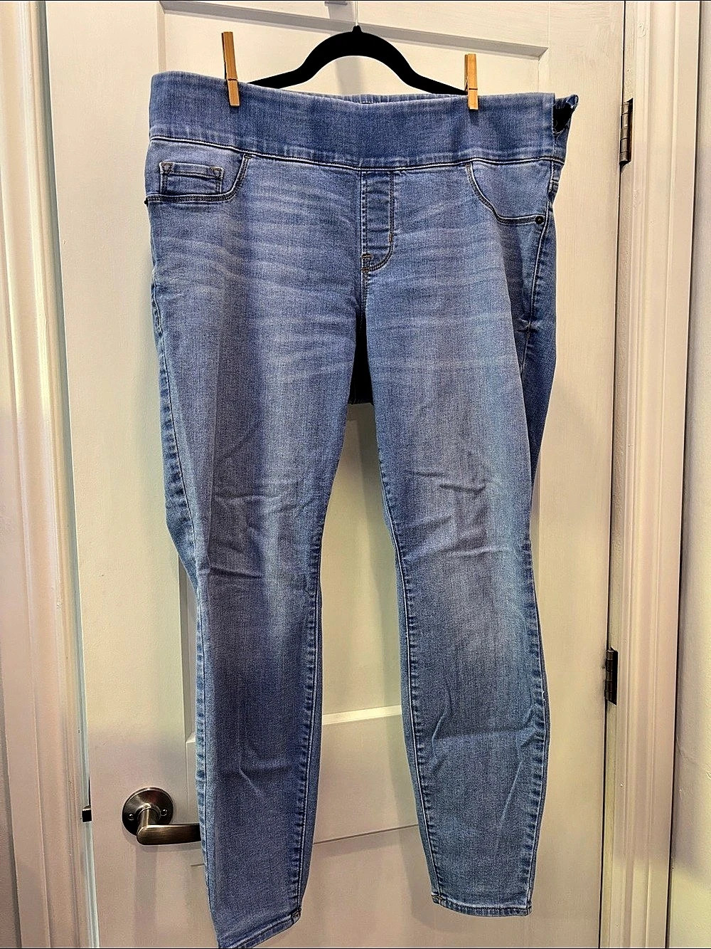 Old Navy Rockstar High-Rise Super-Skinny Pull-On Jeggings Blue